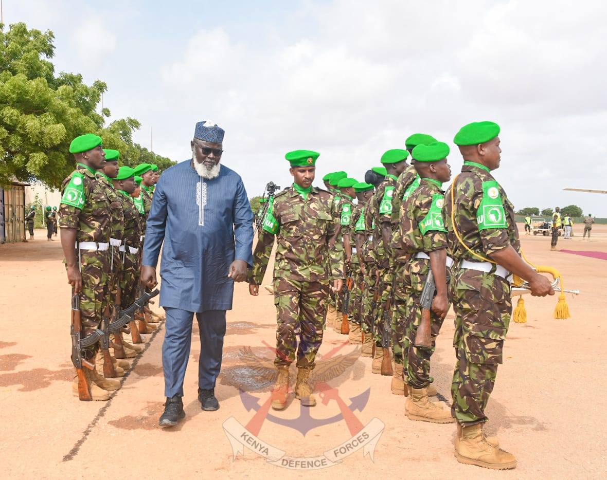 New AUSSOM Head Ambassador Diene Makes Maiden Visit to KDF Troops in Kismayo